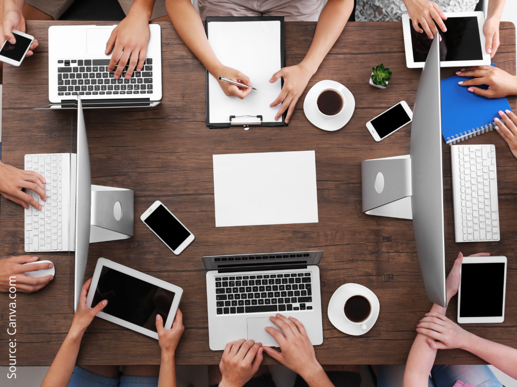 team work, people and computers